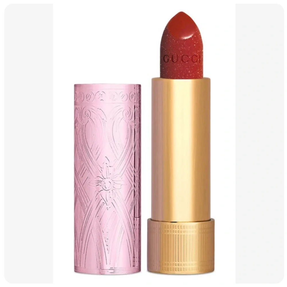 Gucci Velvet Lipstick Limited Edition #505 Janet Rust (Sparkly Red) - Picture 3 of 15